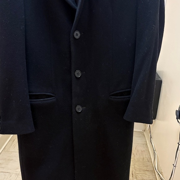 Armani Collezioni Men's Black Cashmere Overcoat Size 42 - Picture 7 of 16